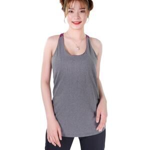 Jovie Charcoal Purple Support Tank Top with Built in Bra Size 2X